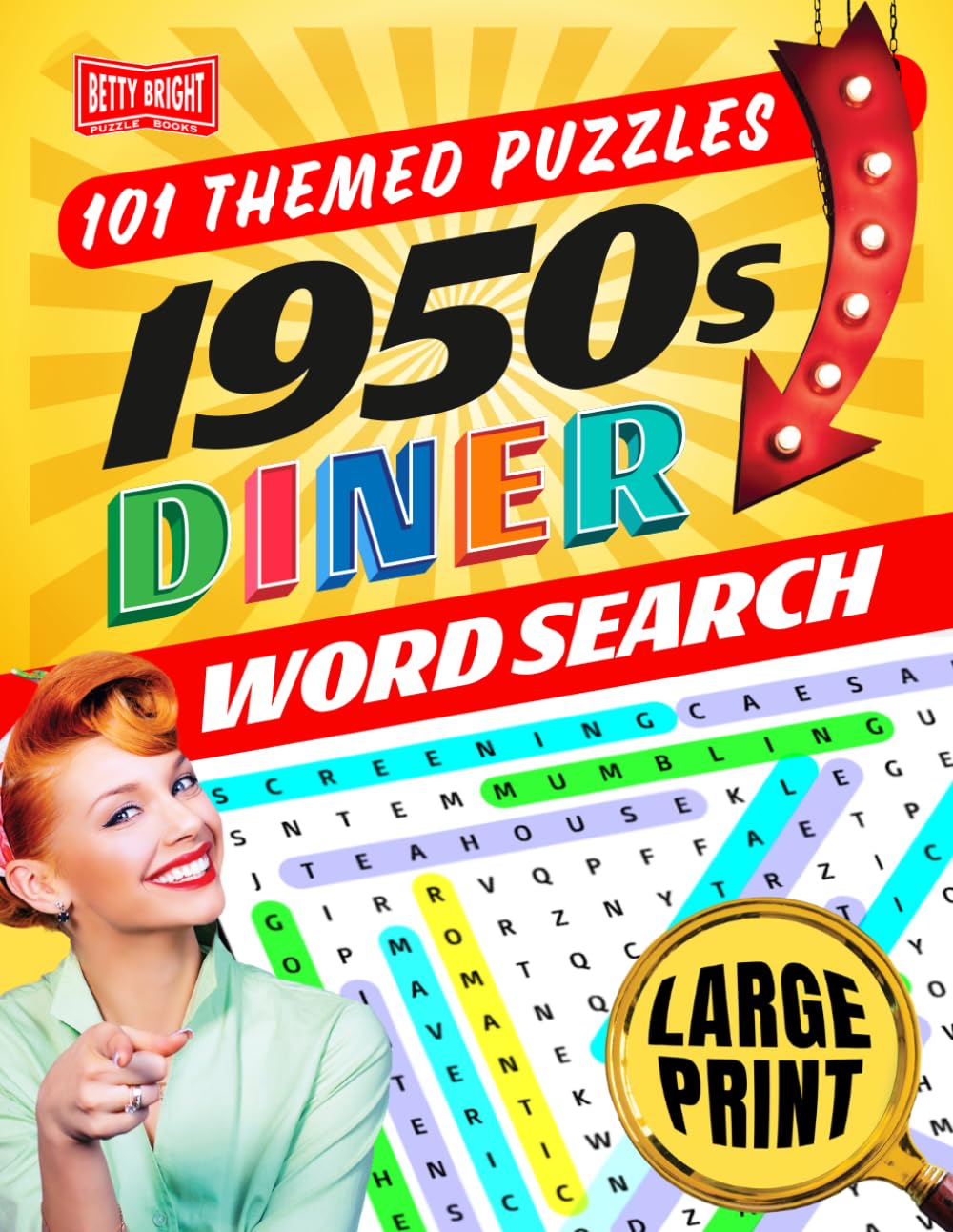 1950s Drive-In Diner Word Search: A Nostalgic Journey Back to the 1950s - Perfect for Older Adults, Seniors, Baby Boomers, Elderly to Relax. (Large Print Word Find)