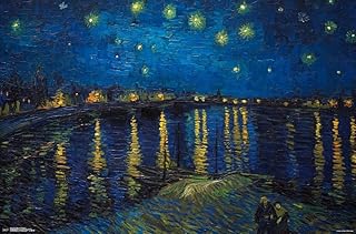Trends International Starry Night over The Rhone by Vincent van Gogh Wall Poster, 22.375" x 34", Unframed Version