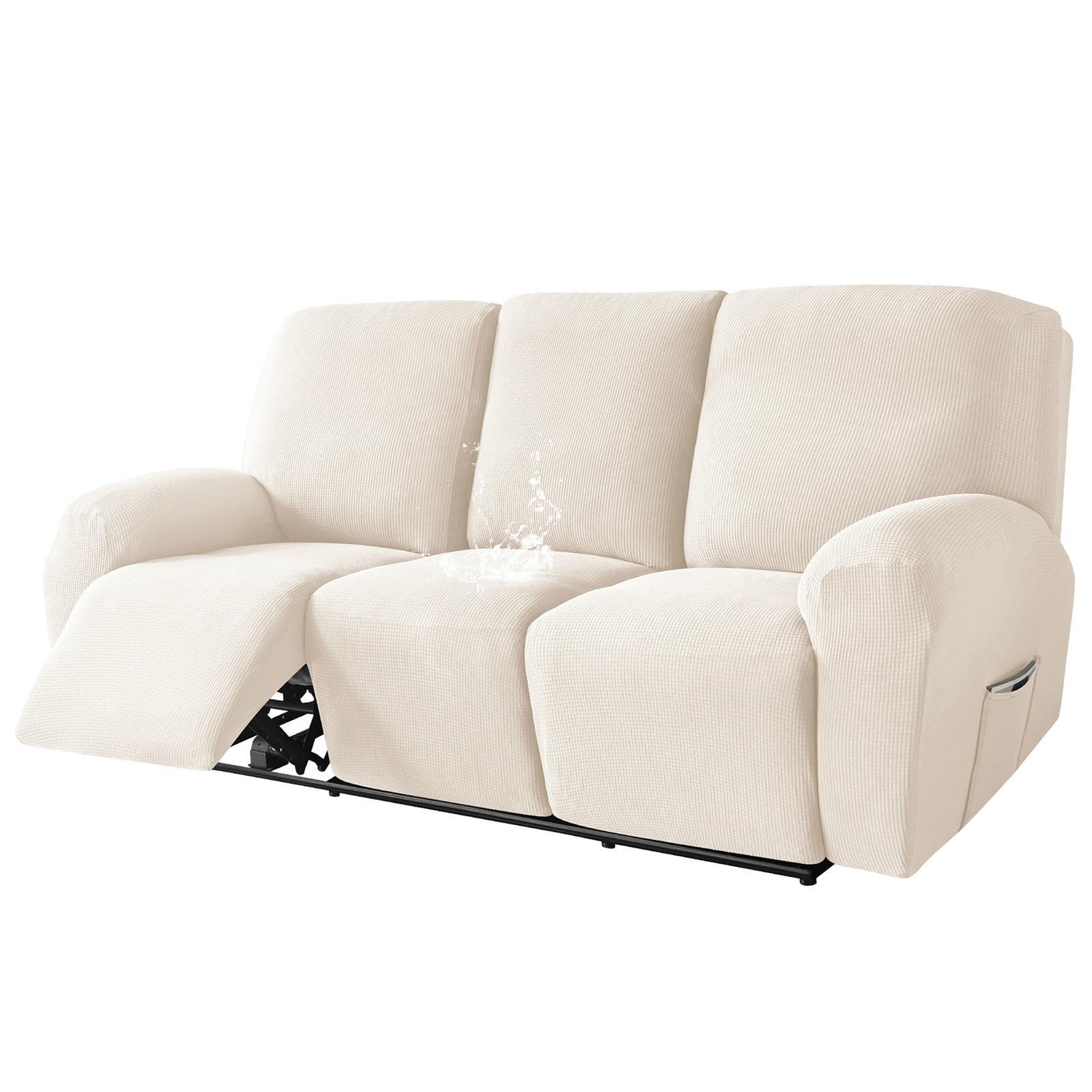 Funda para sillón reclinable de 3 plazas suave para salones modernos