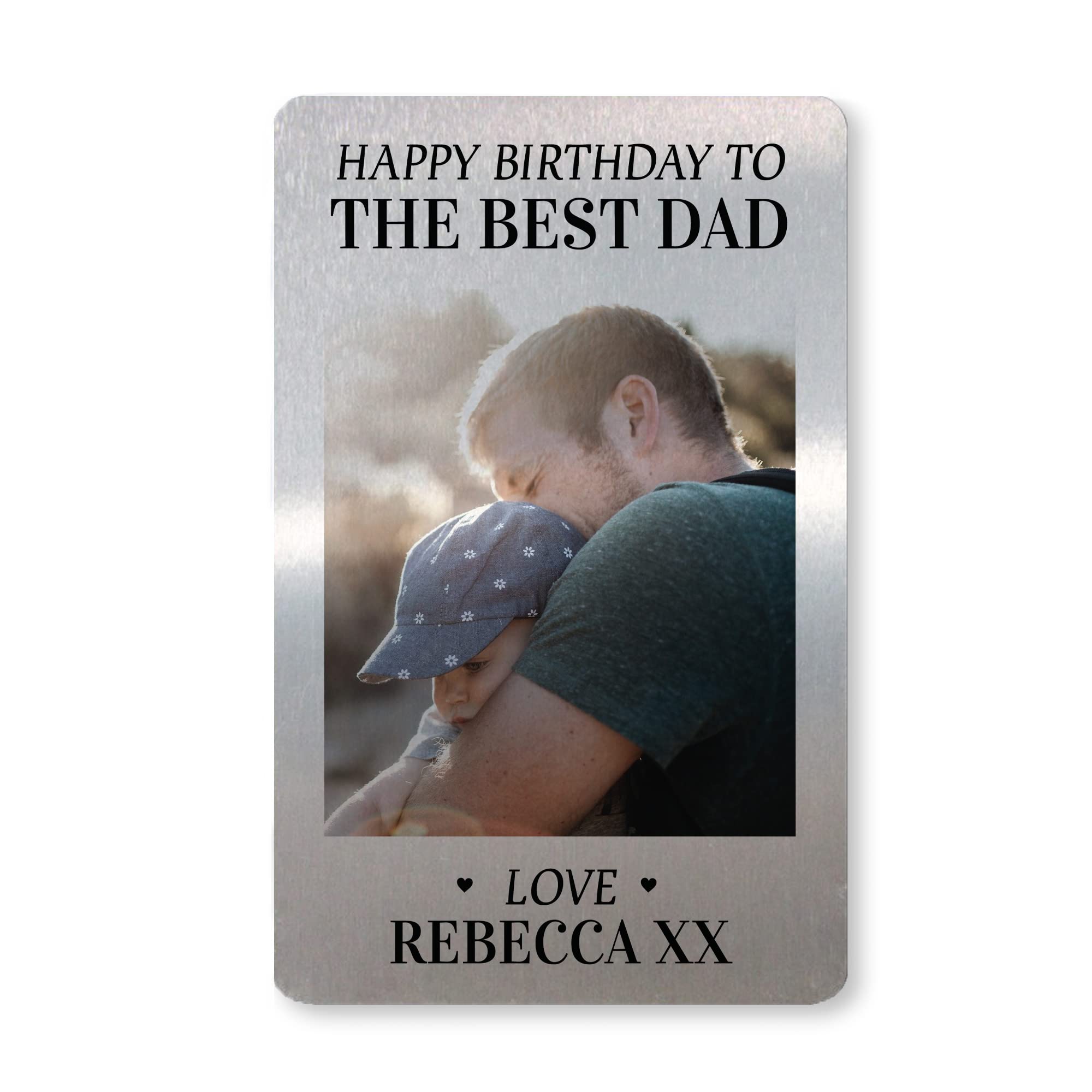 Birthday Gifts For Dad Daddy Father Metal Card Personalised Present For Dad Keepsake