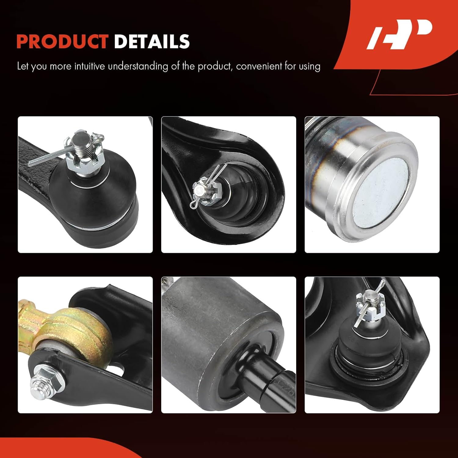 A-Premium Set of 10, Lower Ball Joint, Inner Outer Tie Rod End, Front & Rear Upper Control Arm, Compatible with Honda Accord 1990 1991 1992 1993, 2.2L