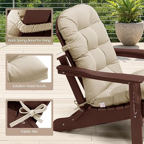 Miniatura 5 de Crestlive Products Sunbrella Cojín para Silla Adirondack Cojines para Sillas de Exterior Resistentes al Agua 50x20x4 Pulgadas Cojines de Patio de
