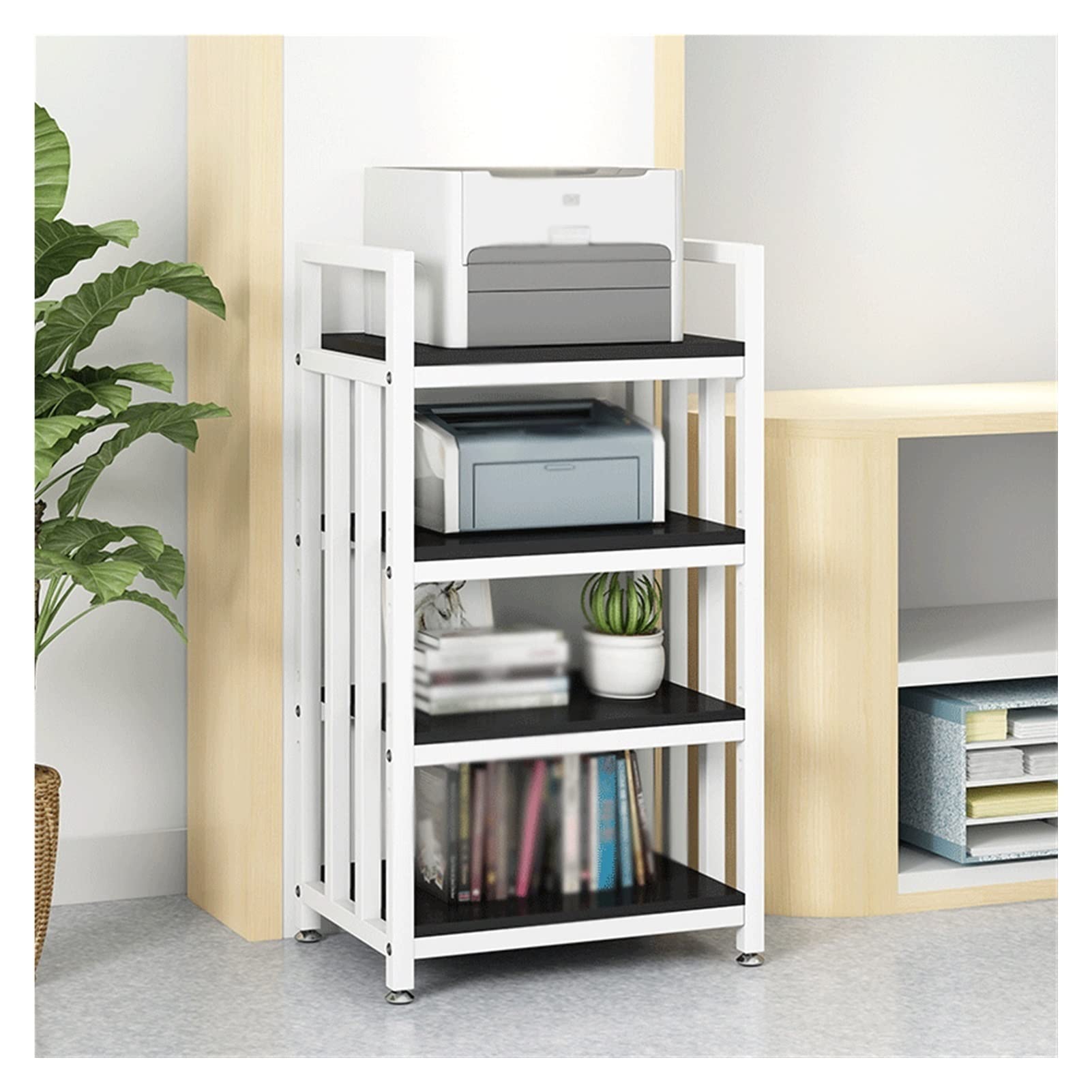 Supporto da Scrivania per Monitor Stampante Stampante a 4 strati a 4 strati Piano a soffitto Stampante for Duty Duty Shelf Shelf Office Parete Fax Macchina Stand File Rack Home Cucina Supporto per Sta