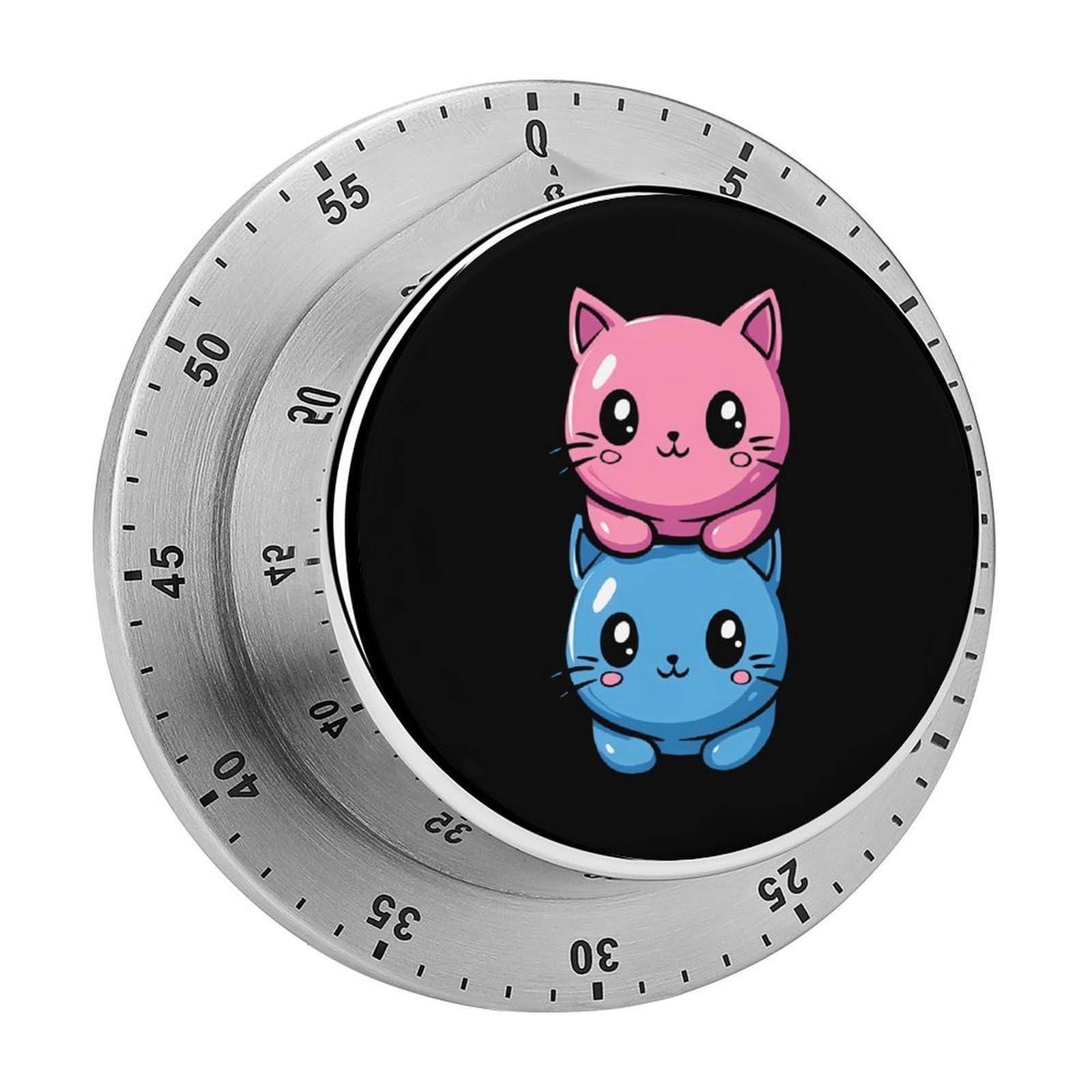 Transgender LGBTQ Proud Trans Cats Funny Timer 60 Minute Countdown Timer Mechanical Time Management Tool for Kitchen Work
