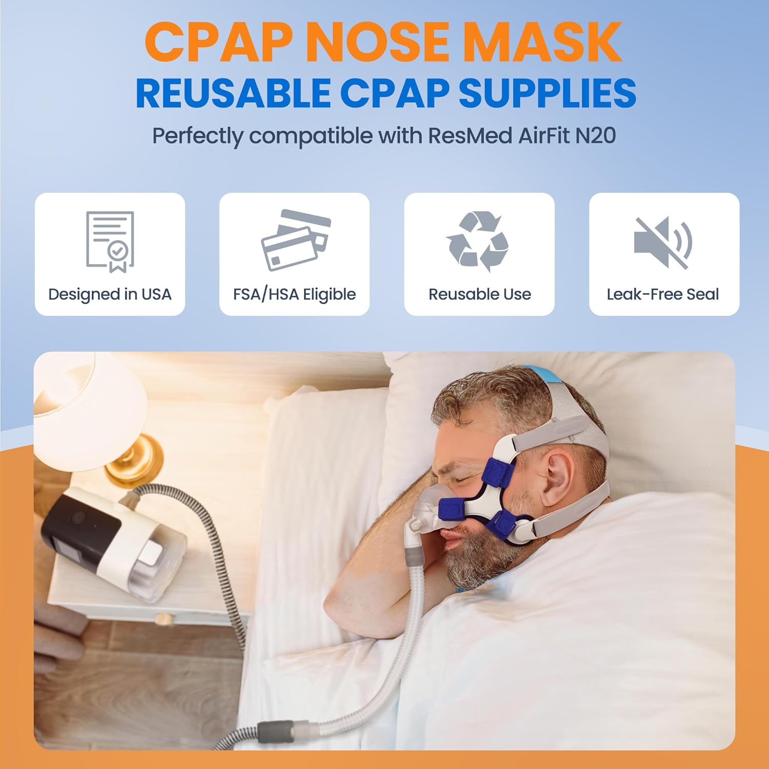 Replacement N20 Frame System for ResMed AirFit N20, Replacement Nasal Mask Headgear Set - Includes N20 CPAP Mask Large, Headgear, CPAP Frame System - Leak Free Seal & Ultra Comfort Accessories (L) - Image 7