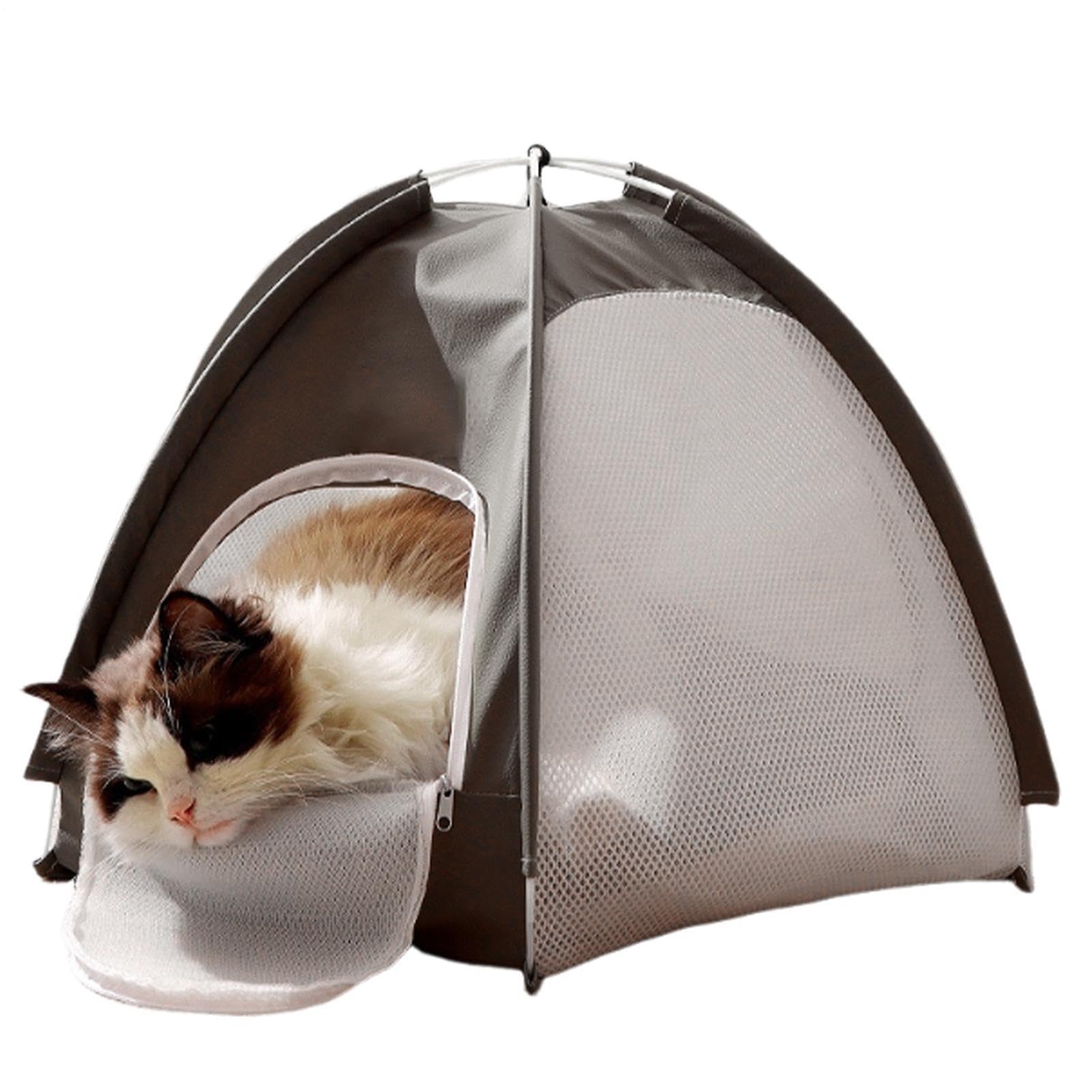 Tenda Per Gatti Grotta in Rete Pieghevole e Traspirante