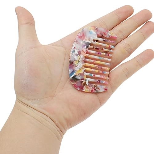 Miniatura 79 de VOCOSTE Mini peine para el cabello de dientes anchos, peine antiestático de tamaño de bolsillo para cabello grueso y rizado, cuidado del cabello