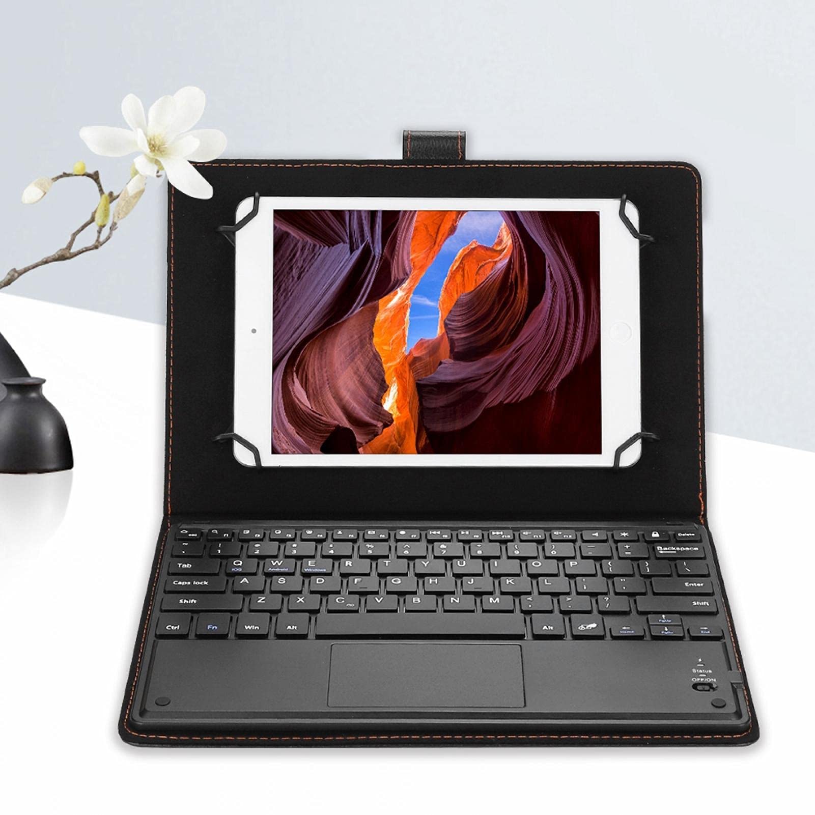 Tastiera Portatile, Tastiera Bluetooth Portatile, Tastiera Bluetooth Ultrasottile, Tastiera touchpad Bluetooth funzionante da 100 Ore con Custodia Protettiva per Tablet PC da 9,7-10 Pollici
