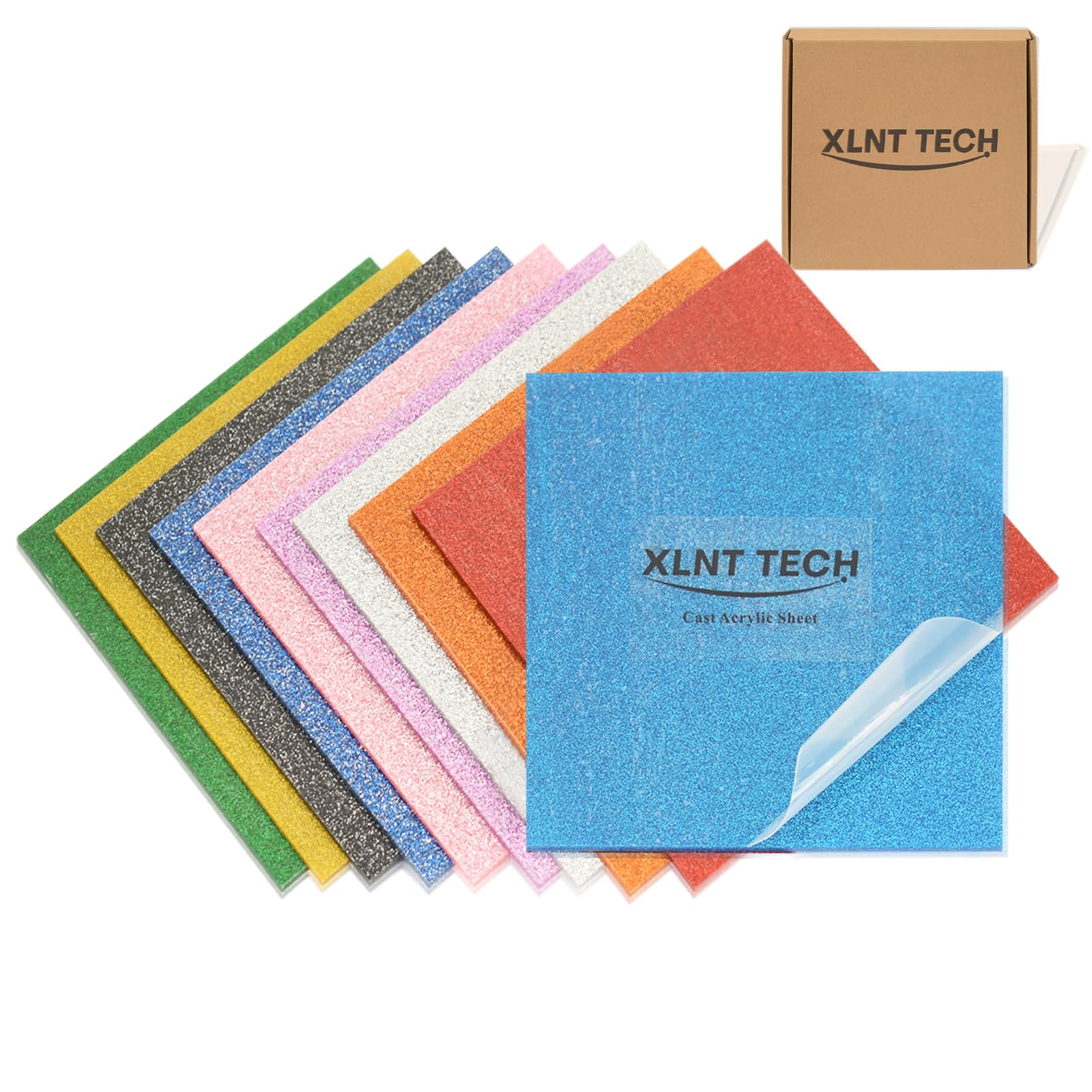 XLNT TECH Glitter Acrylic Sheets 1/8