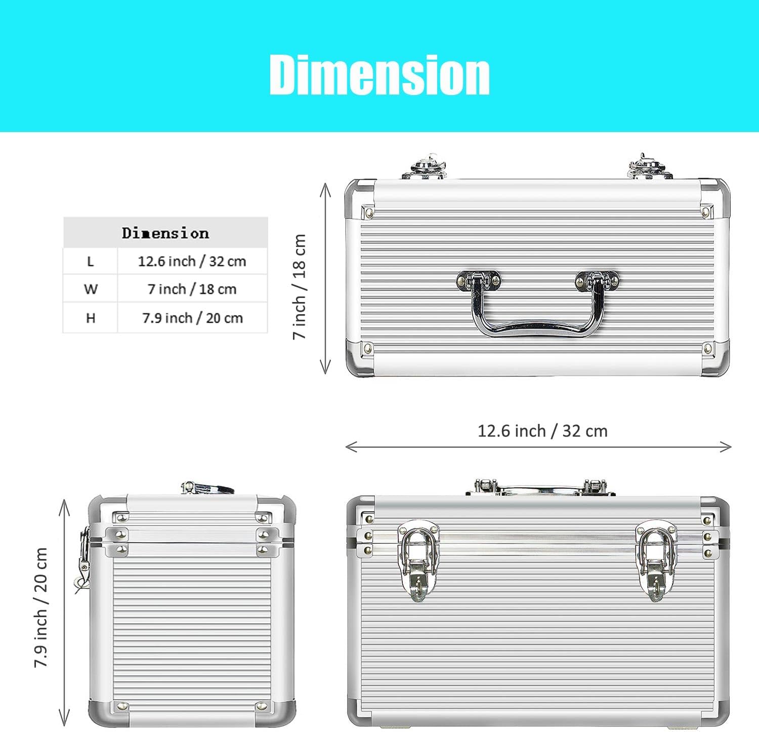 GLOTRENDS B18 18-Slot Cell Phone Storage Box, Portable Design for Carrying and Transportation, IP65 Water Resistant, Cell Phone Organizer and Protective Box