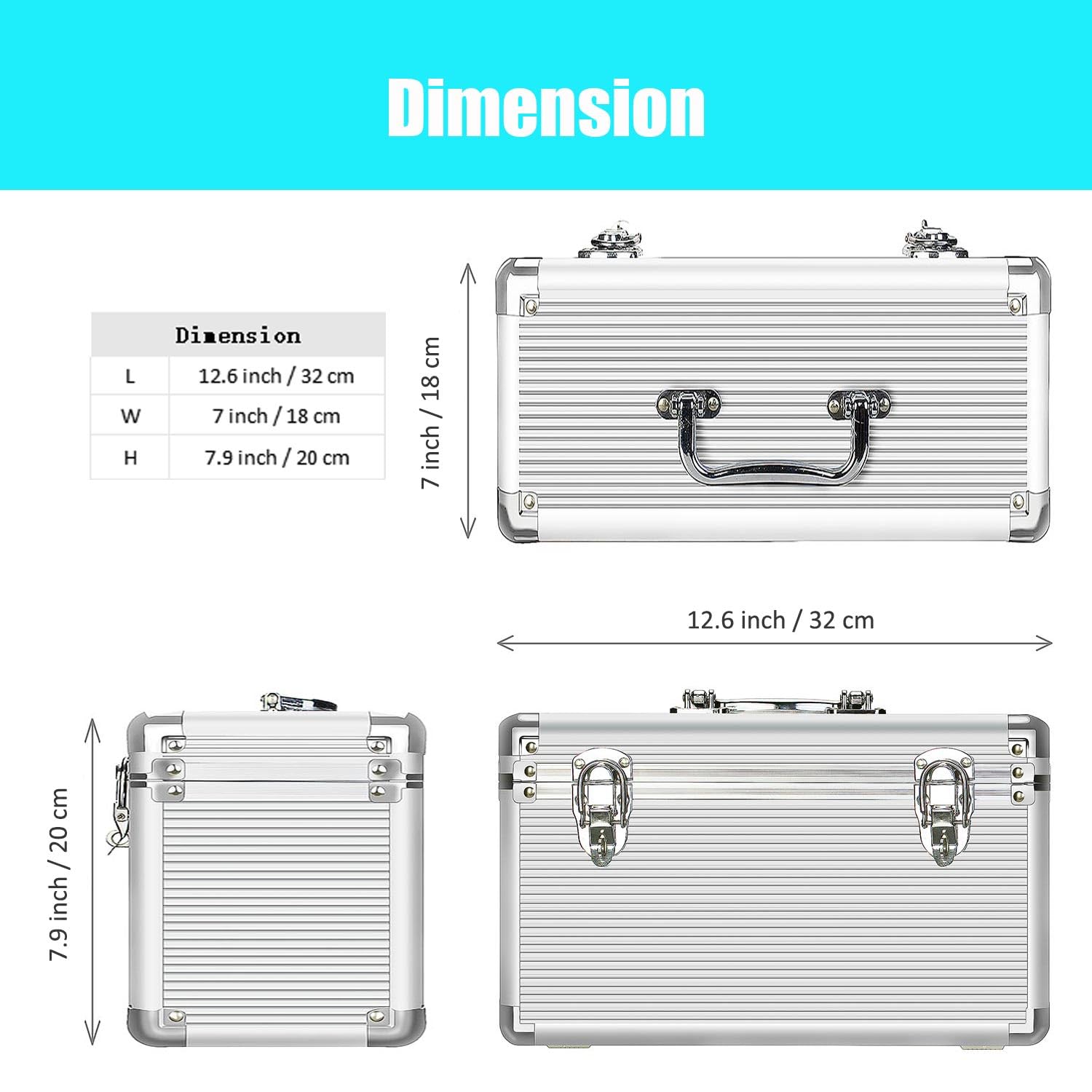 GLOTRENDS B18 18-Slot Cell Phone Storage Box, Portable Design for Carrying and Transportation, IP65 Water Resistant, Cell Phone Organizer and Protective Box