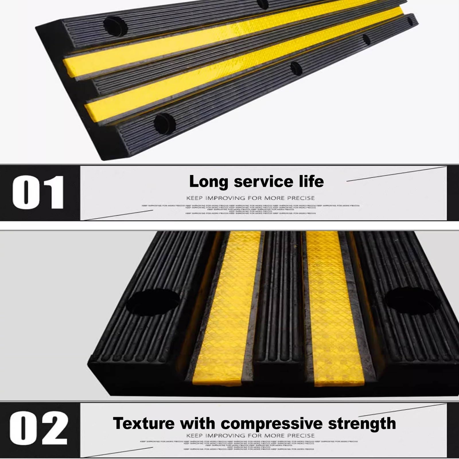 Protector de Esquina para Garaje Protector Columnas Garaje, de Goma Protector Pared Garaje, Amarillo y Negro Protección Parking para Muelles y Aparcamientos(1000 * 200 * 25mm)