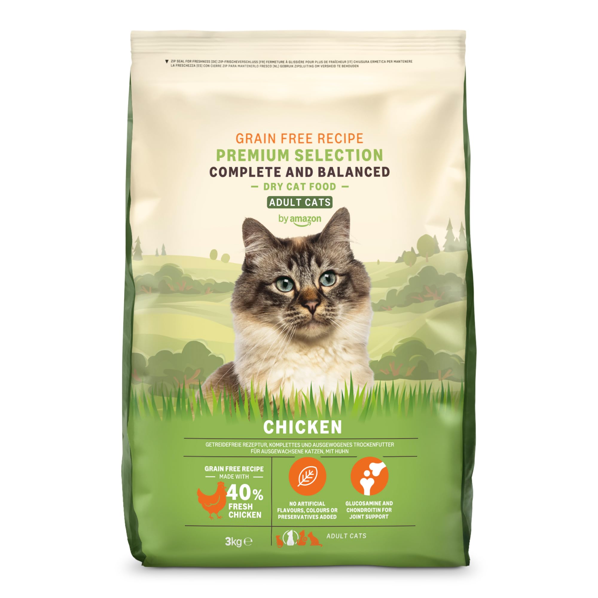 by Amazon Grainfree Recipe Dry Cat Food (Adult Cats) with Fresh Chicken - 3kg (Previously a Lifelong brand, same product)