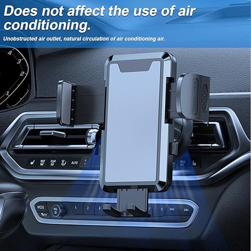 Miniatura 5 de Soporte de teléfono para automóvil, rotación de 360, soporte de teléfono ajustable para vehículo con clip de gancho de metal, soporte de teléfono