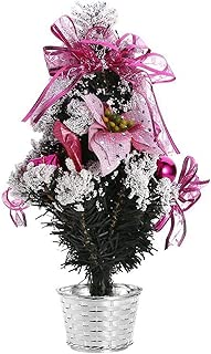Xmas Glitter Pine Tree Flower Artificial Snow White Tree Christmas Decoration,as pic - coolthings.us