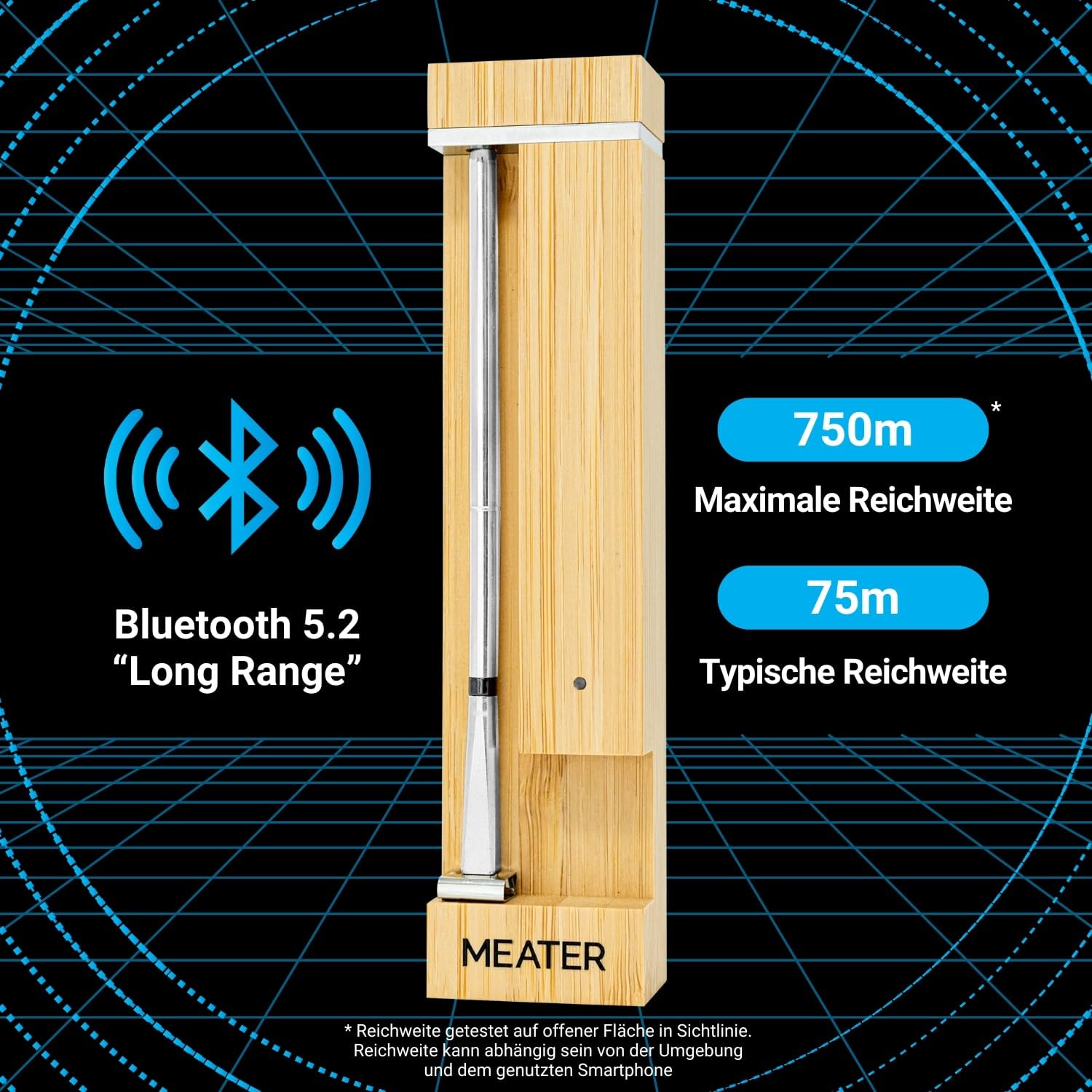 MEATER Pro / 2 Plus: Das Smarte Fleischthermometer der Nächsten Generation | Hitzebeständig bis 550°C | Hohe Reichweite, 100% Wasserdicht, Multi-Sensor Technologie | Küche, BBQ, und Grill