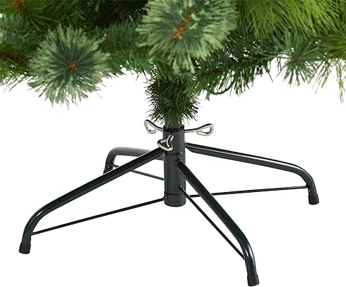 Miniatura 4 de Nearly Natural Montana - Árbol de Navidad artificial de pino mixto con piñas, bayas y 250 luces LED transparentes