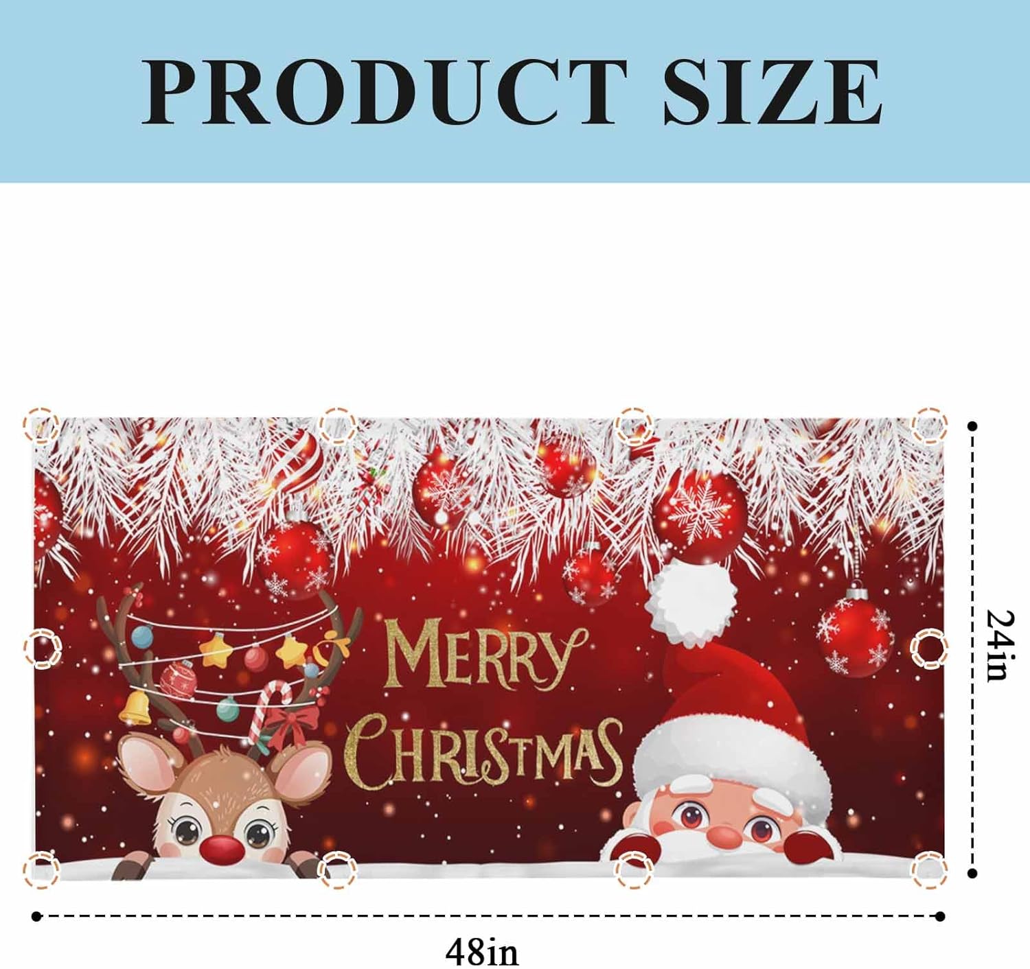 Santa Claus Red Magnetic Fluorescent Light Covers for Ceiling Lights 2 x 4 Feet,Christmas Cute Deer Pine Tree Ball Office Classroom Kitchen Drop Ceiling Light Covers Filters Shade Panel 1 Pack