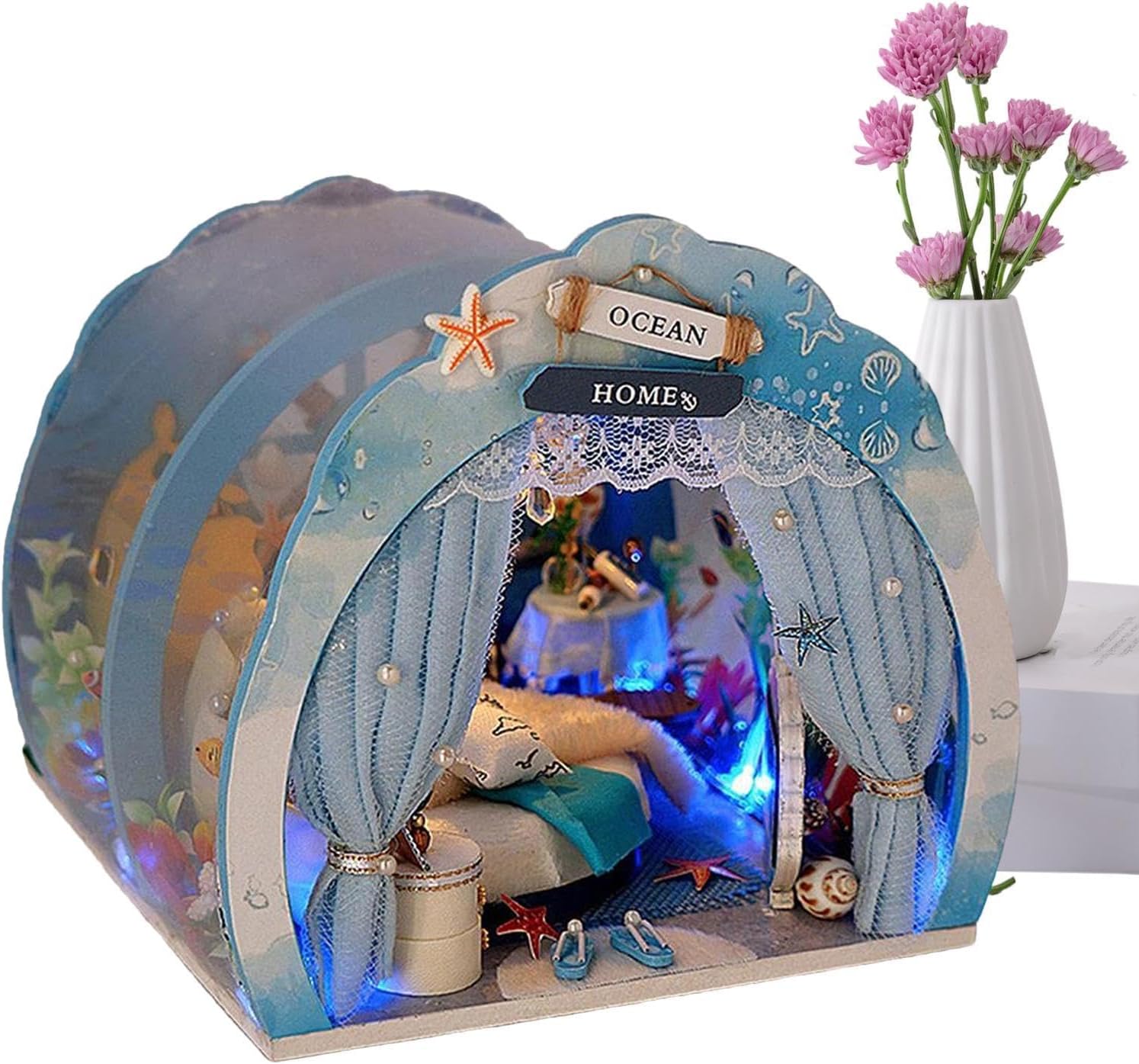 Tiny House Kit Miniature Sea Tunnel Model, Miniature Dolls House Kits