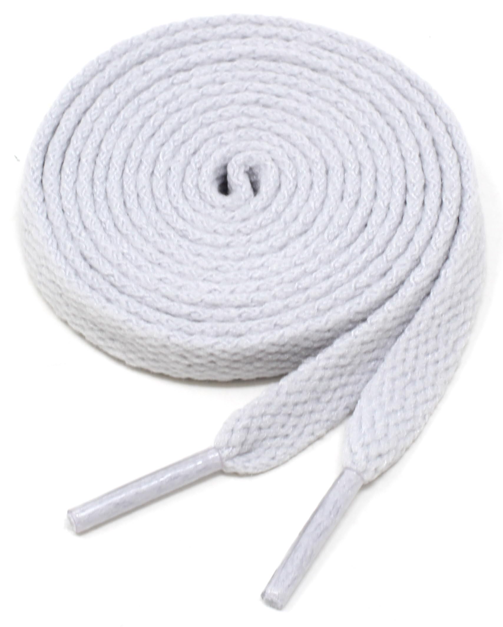 Flat Shoelaces 5/16" Wide Solid Color Strings for Athletic Sneakers Boots & Shoes - 27"-72" Length Shoe Laces