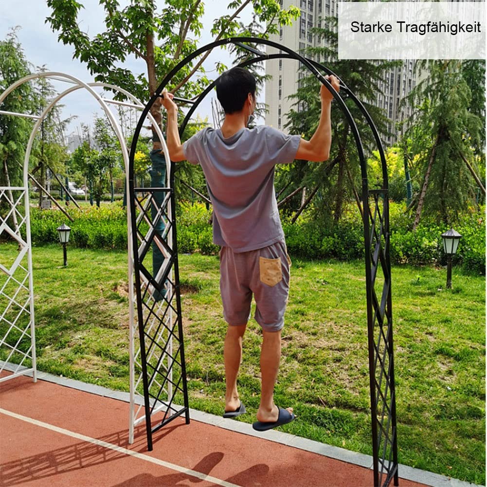 Arco da giardino in metallo, resistente, per rose, traliccio stabile, decorativo, per esterni, per matrimoni, prato, decorazione per feste
