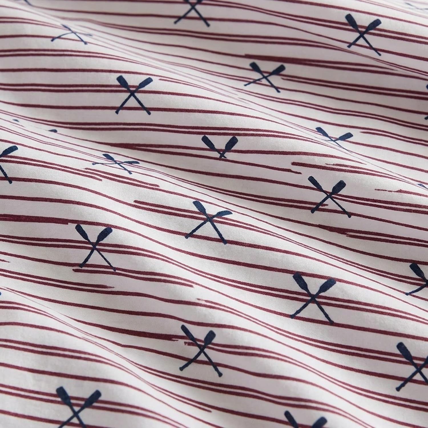 Nautica - Twin Size Sheet Set, Microfiber Bedding with Deep Pocket Fitted Sheet, Bed Sheets with Matching Pillowcase, Coxswain Stripe