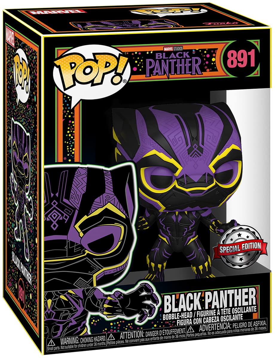 Amazon.com: POP Funko Marvel: Blacklight - Black Panther Tee