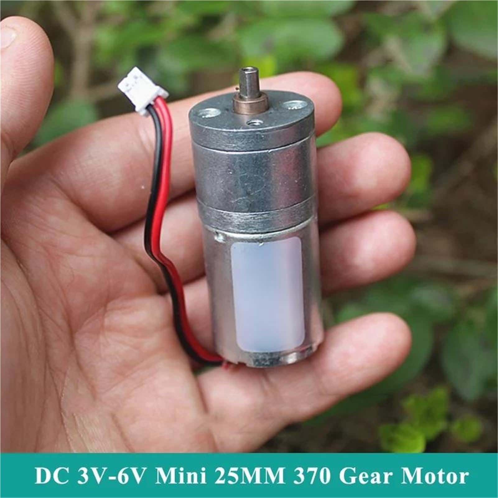 3/5/10 pezzi 370 mini 25 mm motore con ingranaggi in metallo DC 3-6 V 180-360 giri/min motore di riduzione micro riduttore velocità media Adatto per il fai da te, personale(5PCS)