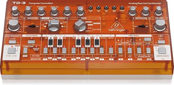 Behringer TD-3-TG Analog Baseline Synthesizer, USB/DIN MIDI Compatible, 16-Step Sequencer with Analog Distortion
