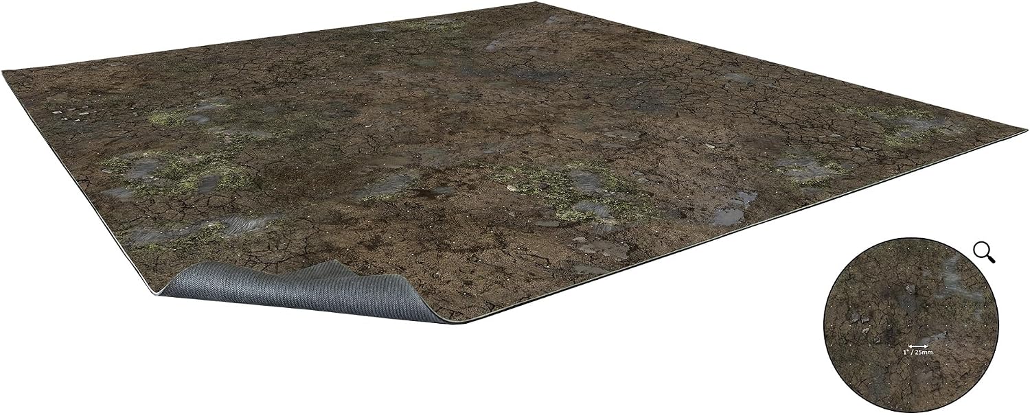 Battle Systems Muddy Streets Gaming Mat 2x2 - Grid