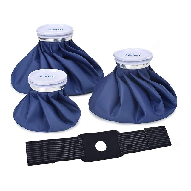 elitehood Ice Cold Pack Reusable Ice Bags Hot Water Bag for Injuries Hot Cold Therapy and Pain Relief
