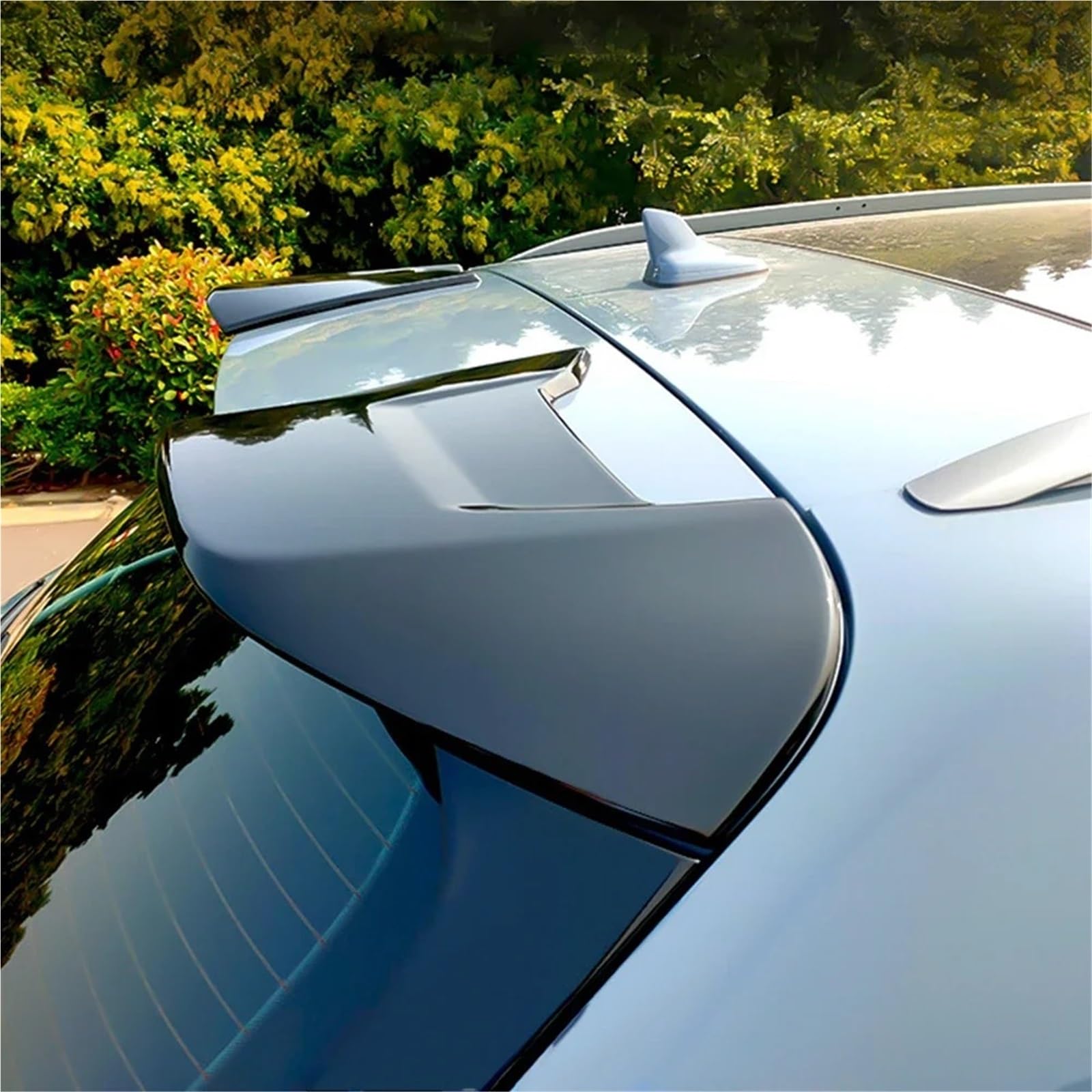ABT styl tylny Spoiler dachowy ogon skrzydło akcesoria samochodowe kompatybilny dla Audi Q5 Q5L SQ5 2018 2019 2020 2021 2022 2023 2024(Carbon Look)