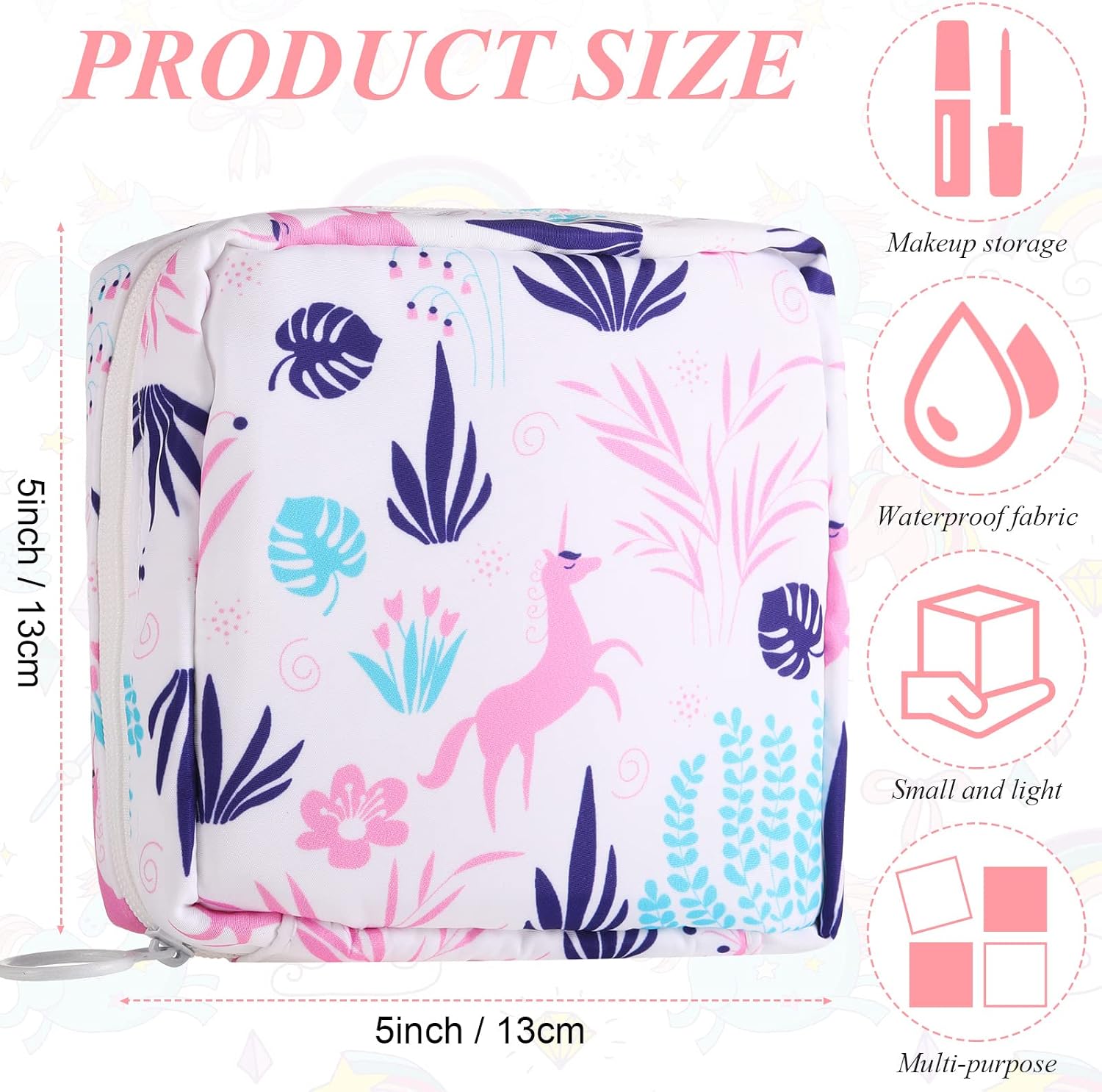 4 Pack Portable Sanitary Napkin Storage Bags, Back to School Gift
