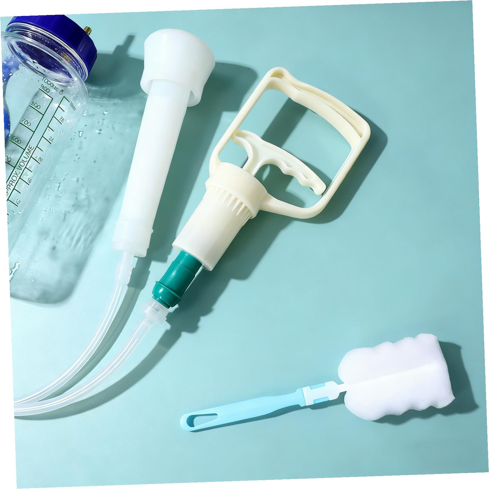 ibasenice Macchina la Mungitura Manuale di Mucche e Pecore, Mungitrice Portatile in Plastica, Kit Compatto per Allevamenti e Uso Domestico, Forniture Agricole per Bestiame