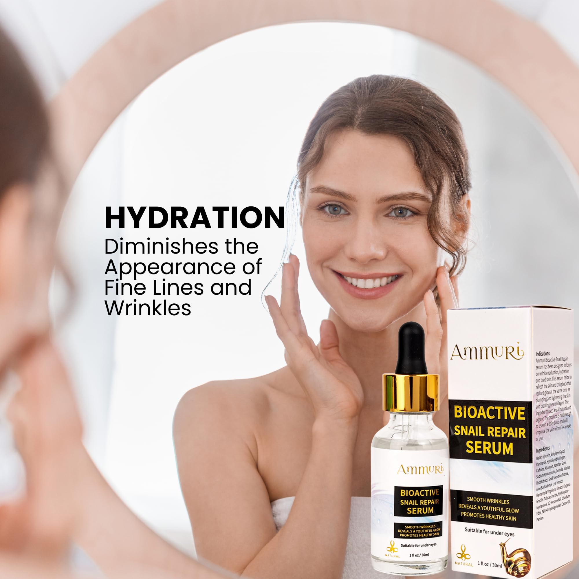 Ammuri Snail 96 Mucin Essence Serum, 96% Snail Secretion Filtrate - Image 3