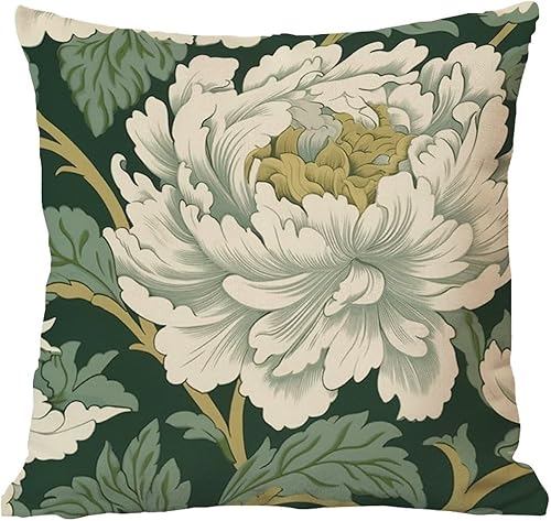 Vista 621 de ArogGeld Chinoiserie - Fundas de almohada escénicas asiáticas, estilo asiático, funda de almohada azul y verde Kelly, funda de cojín para decoración