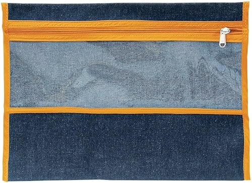 Trefoil Denim School Library Book Bag, Orange