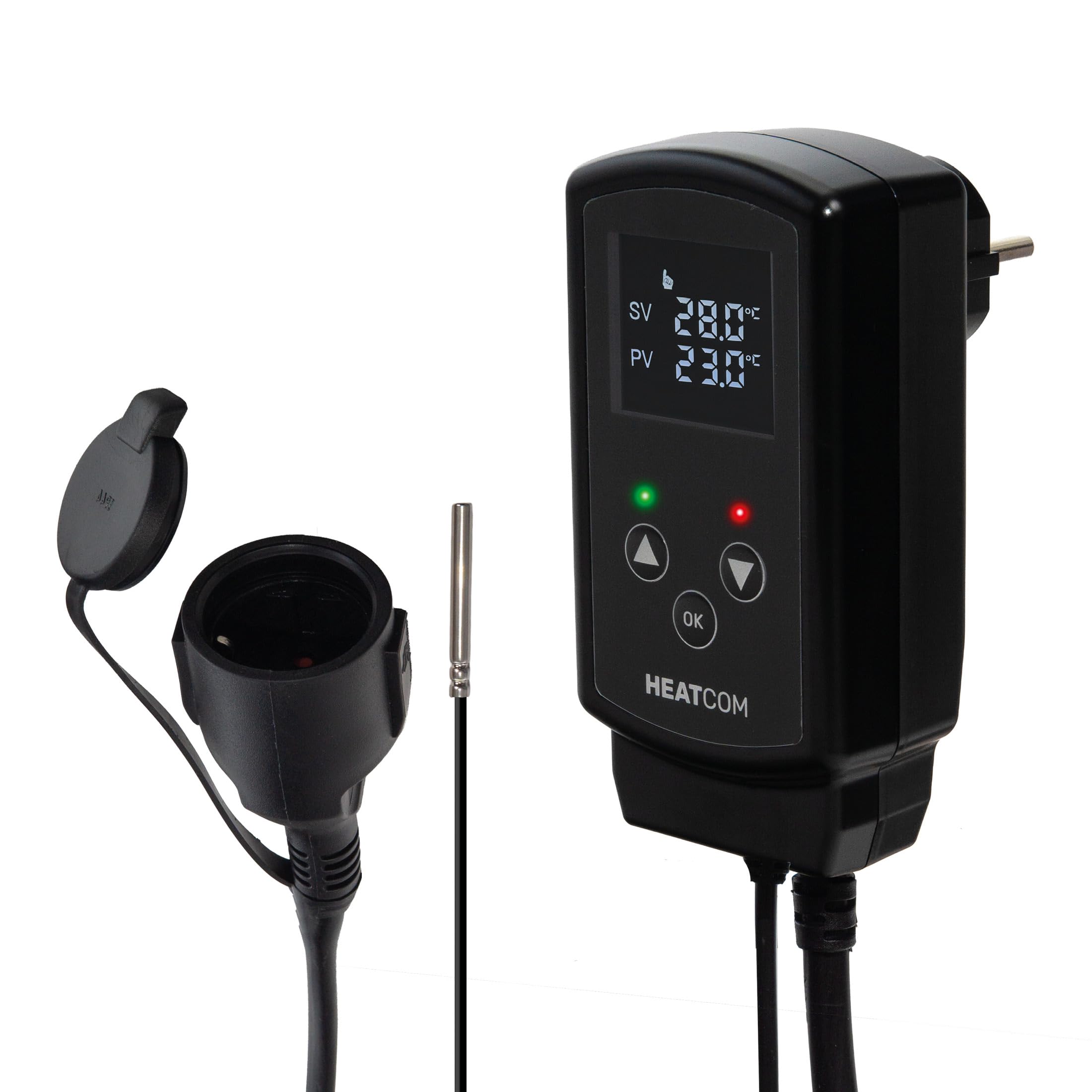 HC200 UNI termostat do gniazdka zewnętrznego, czujnik 2 m, IP44, 3000 W