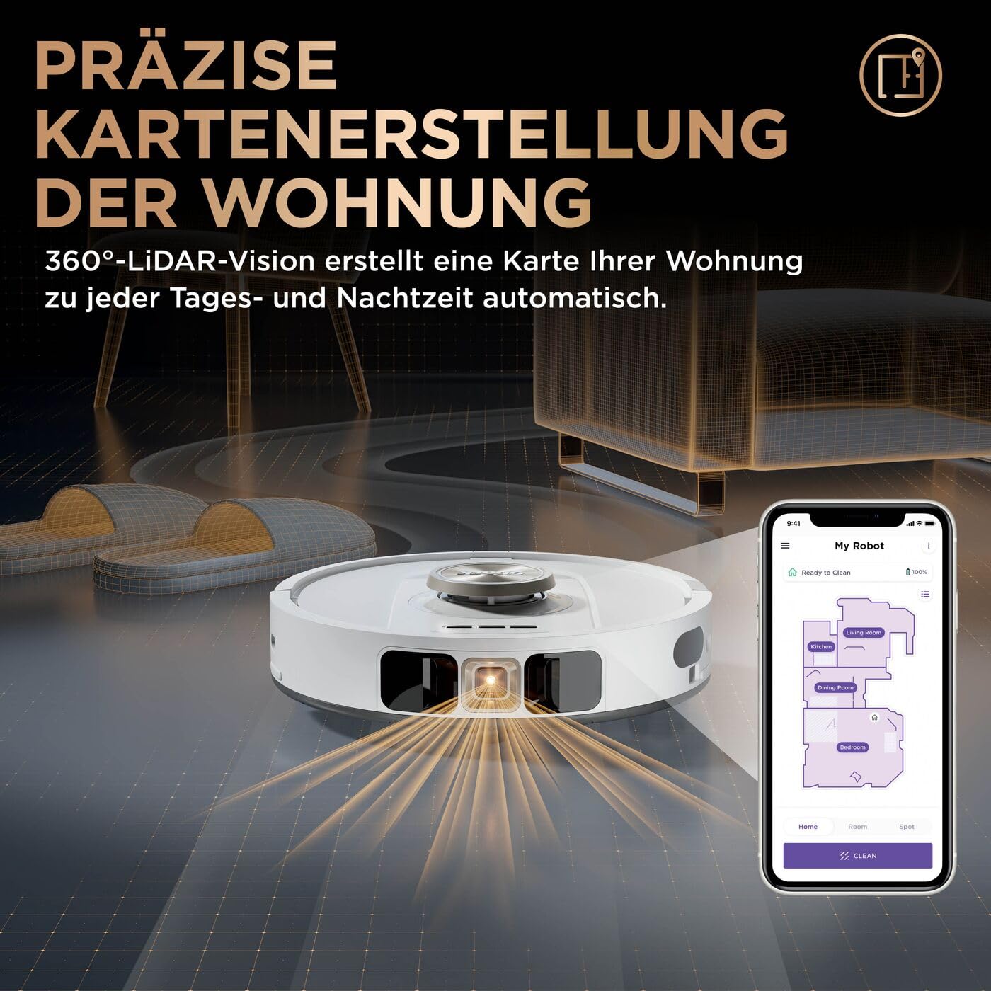 Shark PowerDetect 2-in-1-Saug- & Wischroboter, NeverTouch Pro 60 Tage, Selbst-Entleerung, Befüllung & -Reinigung, 3D- & LiDAR-Navi, NeverStuck-Hindernisumgehung, App-Steuerung, Weiß, AV2800ZEEUWH