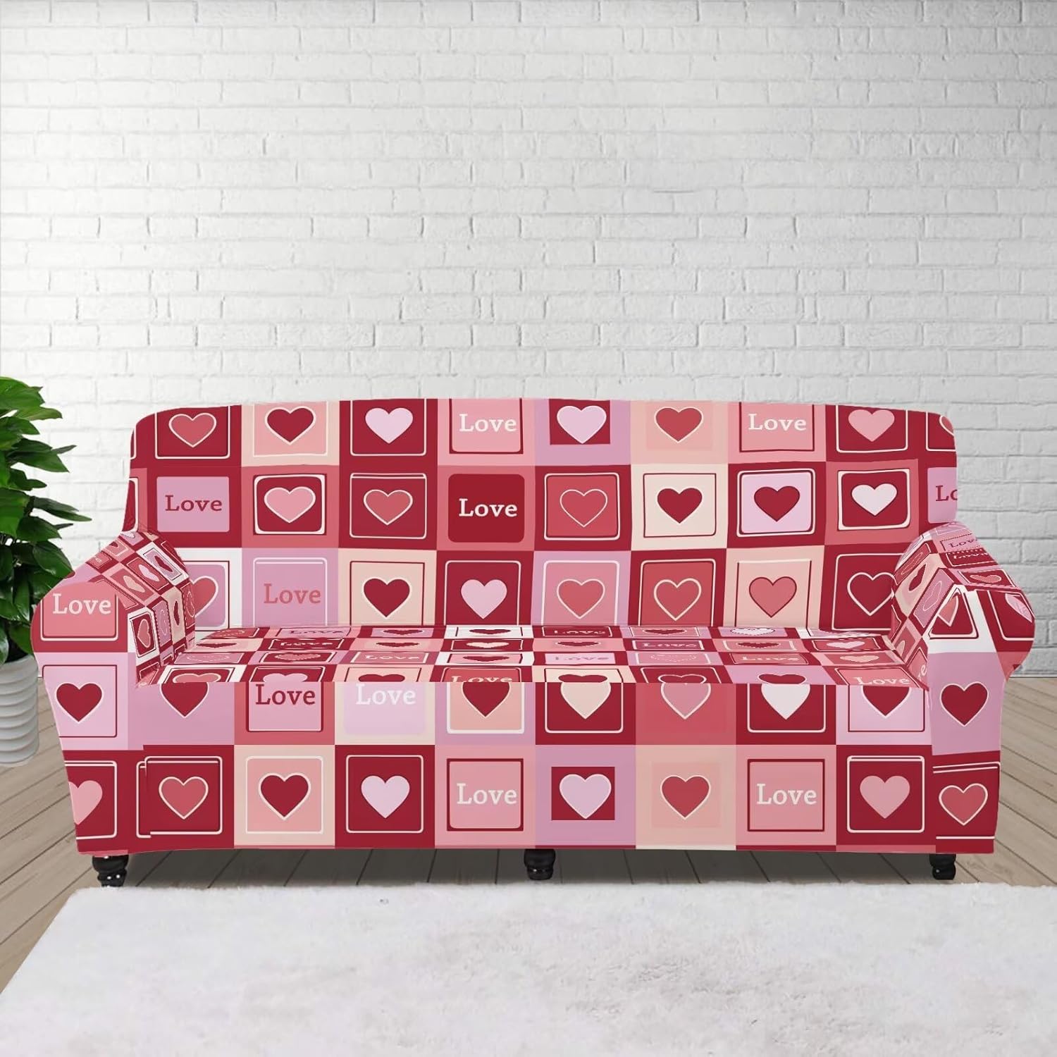 Marble Print Couch Cover Universal Sofa Covers for 3 Cushion Slipcovers, Stretchy Sofa Protector Cover with Elastic Straps Washable Sofa Protector, Dust-Proof Couch Cover Blanket