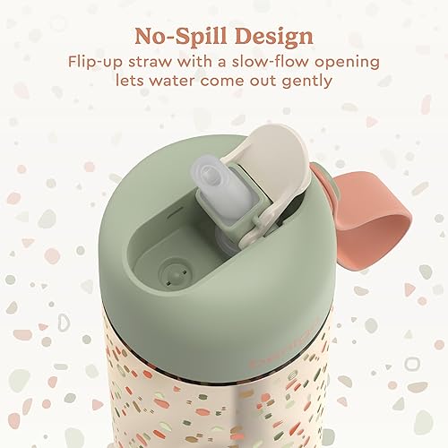 Vista 13 de Bentgo Botella de agua para niños, a prueba de fugas, tritán duradero, sin BPA, taza de 15 onzas para niños pequeños a partir de 3 años, boquilla