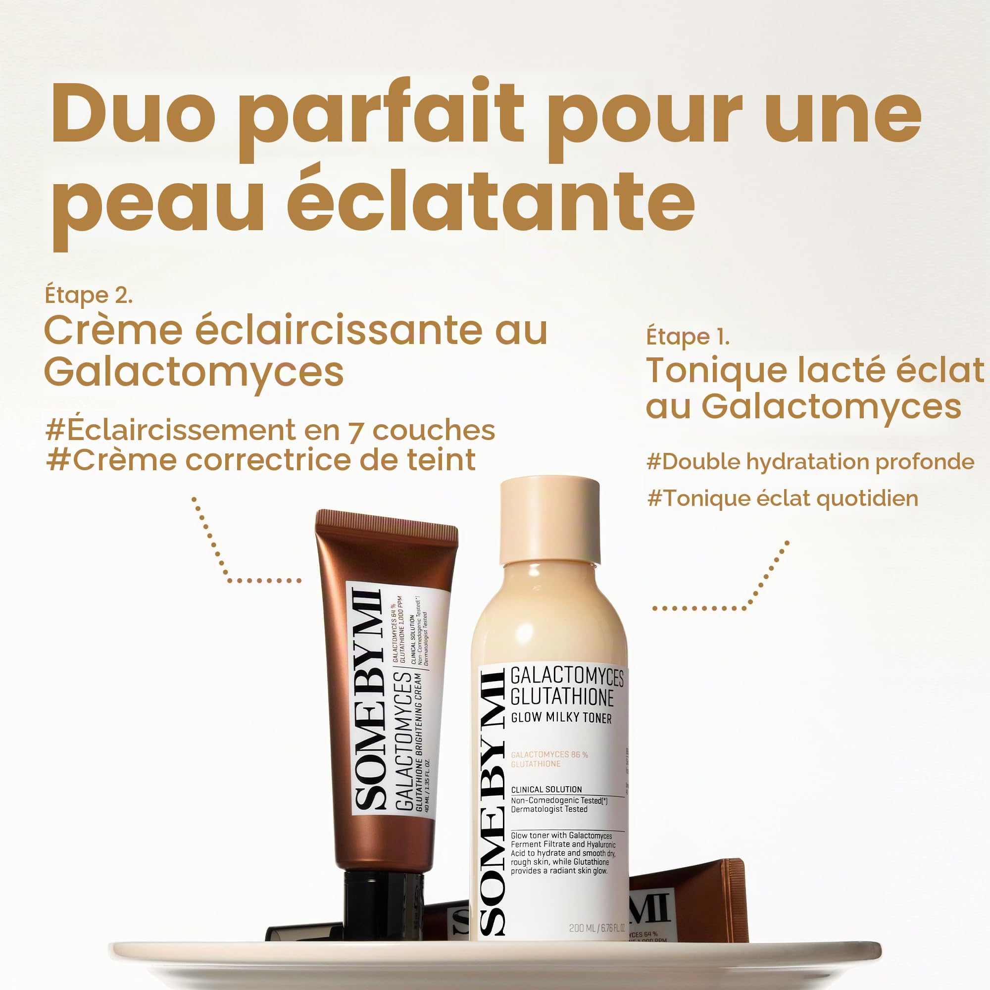 SOME BY MI Galactomyces Glutathione Brightening Cream – 40ml – Crème visage coréenne hydratante à l’acide hyaluronique – Illumine et unifie le teint – Soin coréen