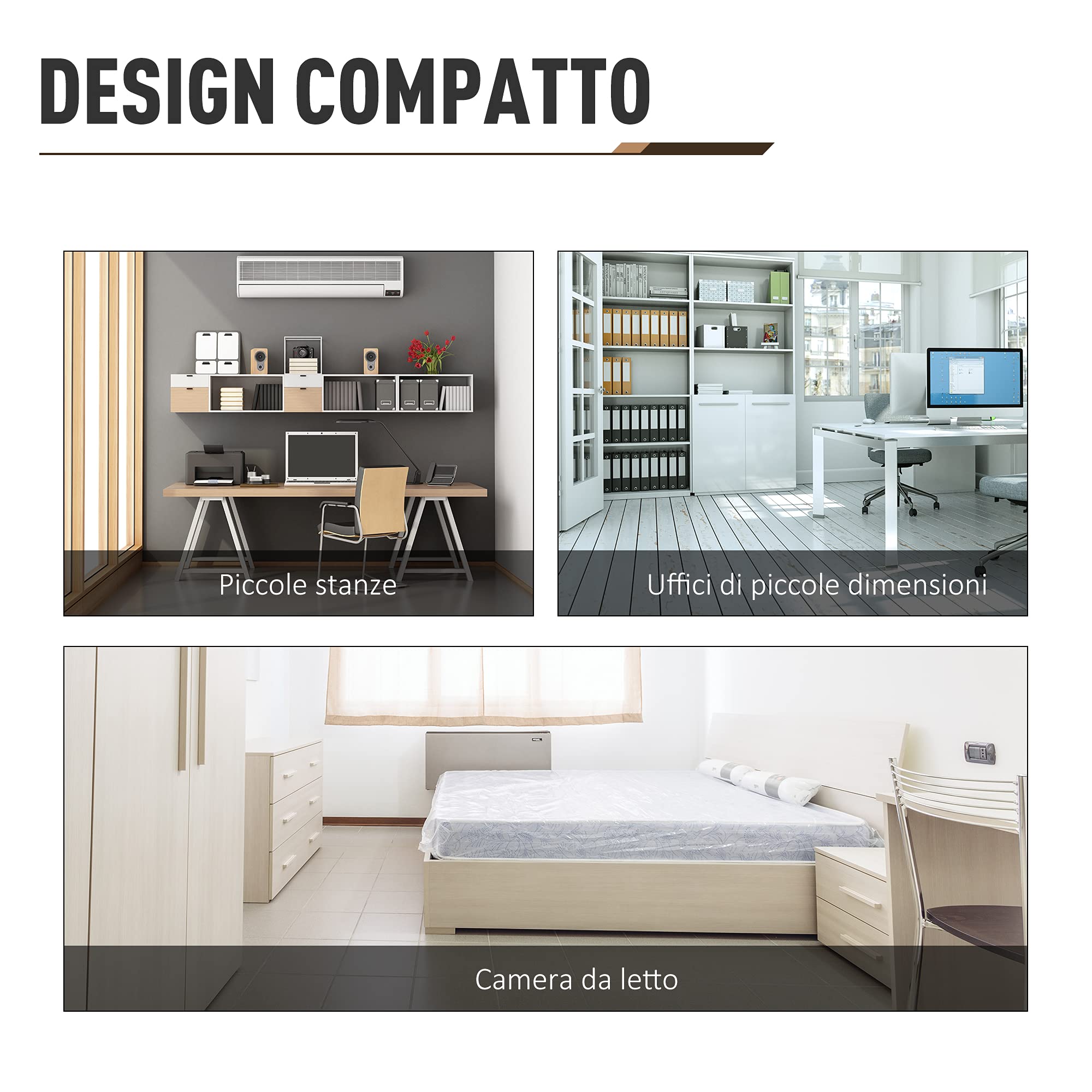HOMCOM Scrivania con Libreria per Camera Ufficio 120x60x148cm Multicolore | Scrivania Ufficio, Porta PC, in Legno