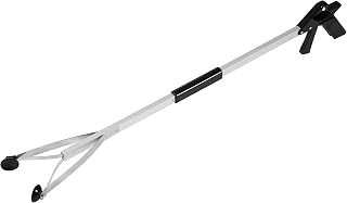 Luxet 32 Inch Foldable Grabber Reacher Tool - Heavy Duty Aluminum Suction Cup Picker for Elderly, Trash Litter Pickup (Black)