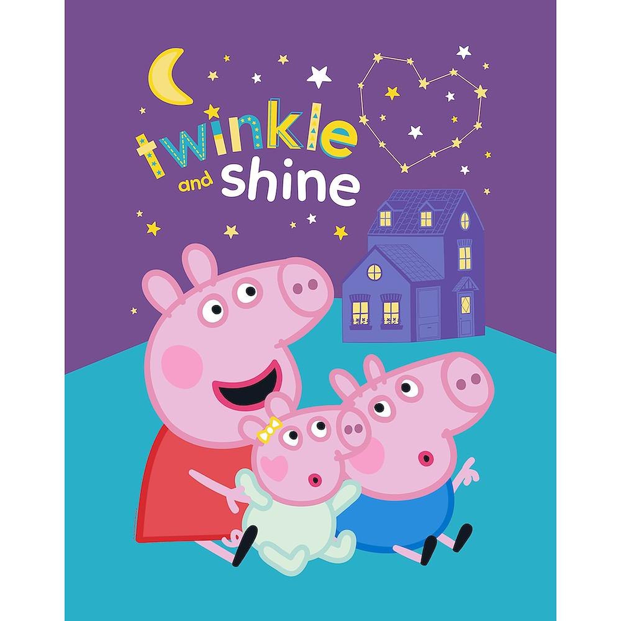 CafePress Peppa Pig: Twinkle and Shine Twin Duvet Cover, Printed Comforter Cover, Unique Bedding,