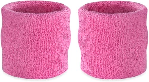 Miniatura 11 de Suddora Muñequeras absorbentes y transpirables de algodón grueso para entrenamiento, gimnasia, baloncesto, tenis y fútbol, muñequeras multiusos