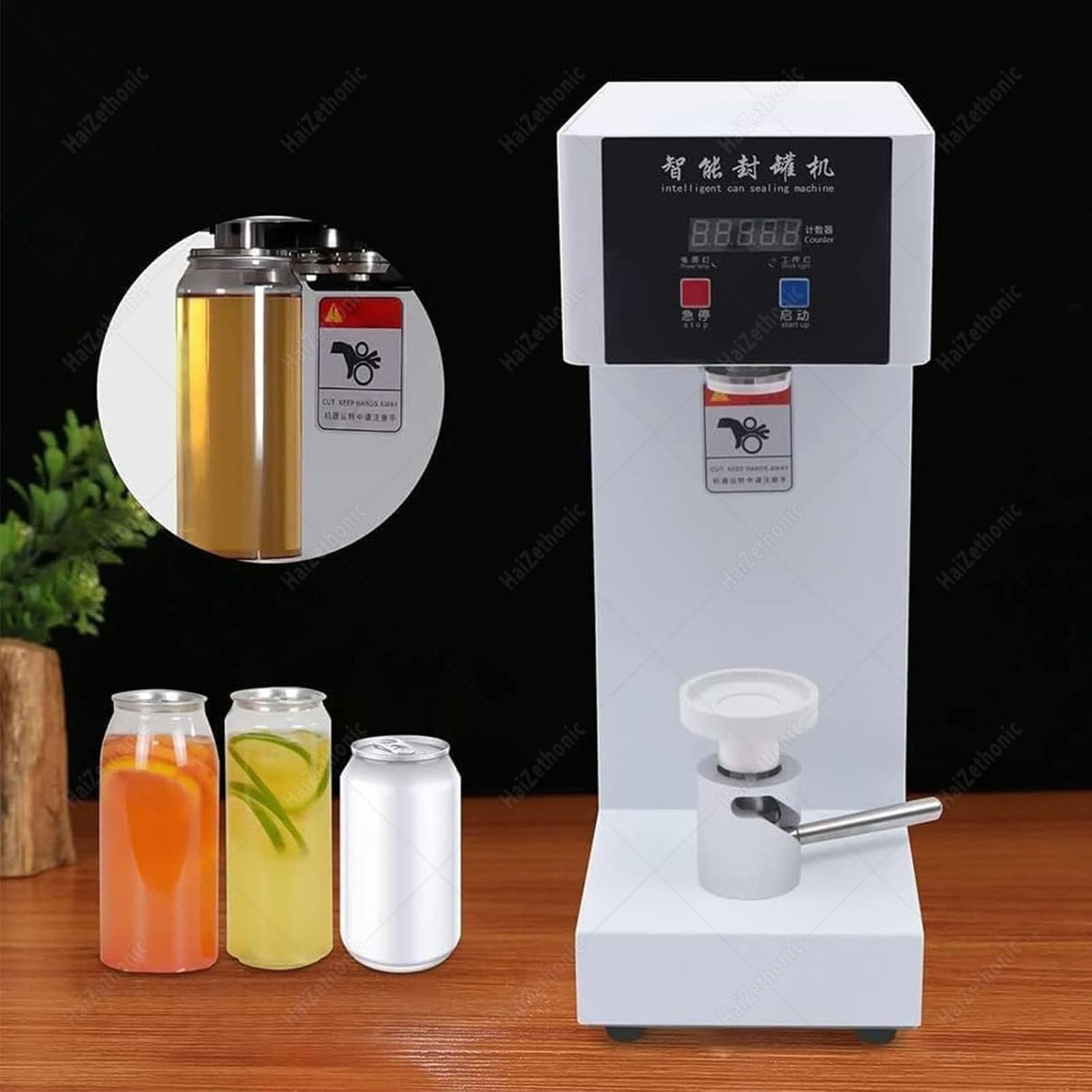 Macchina Sigillatrice per Tazze, Macchina Tappatrice per Chiusura Aggraffatura Lattine in Altezza, Tappatura Rapida in 2.1in Diametro, con Contatore