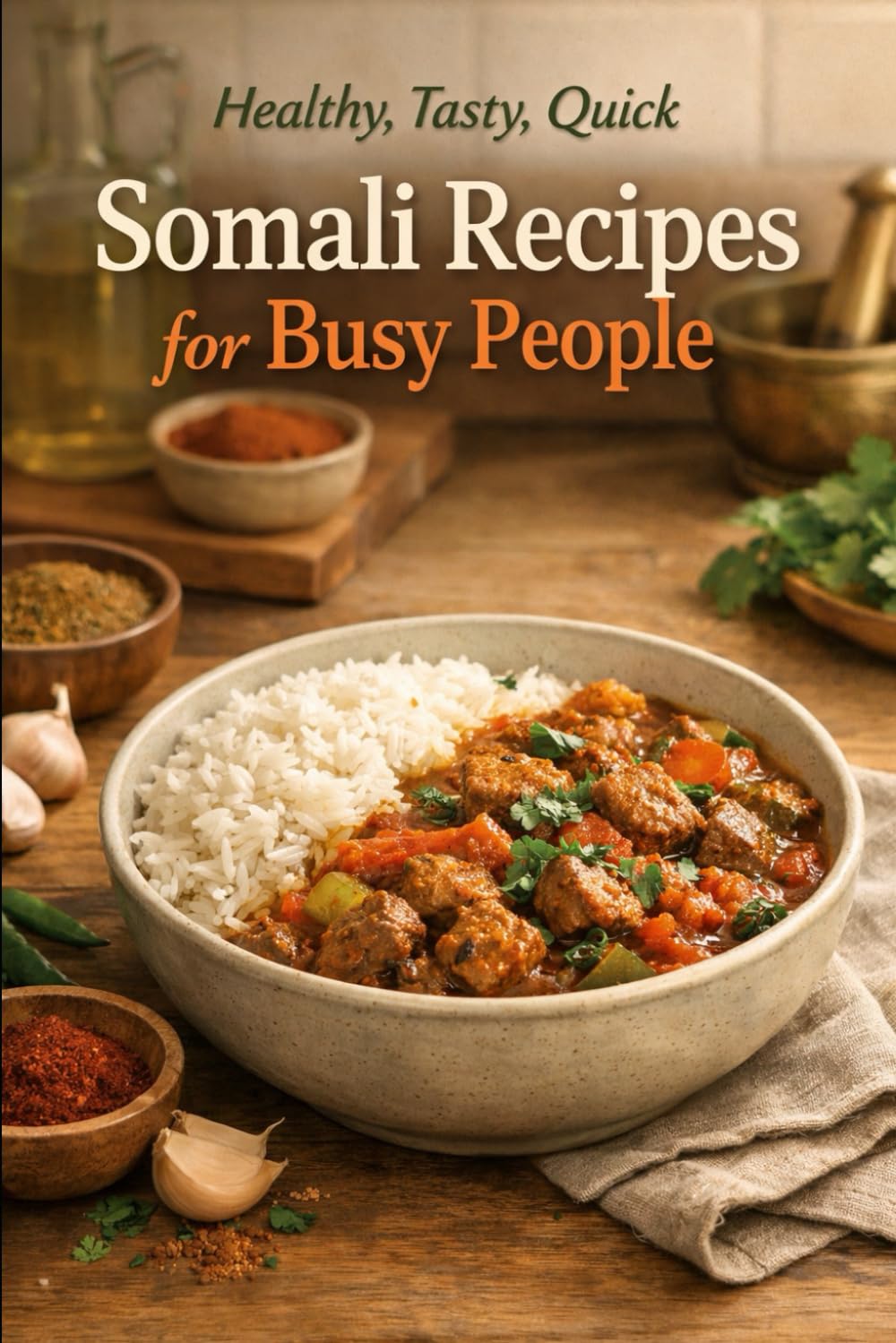 Healthy, Tasty, Quick, Somali Recipes for Busy People: 100 Low-Oil, 30-Minute Weeknight Curries, One-Pot Meals & Pressure-Cooker Somali Comfort Food