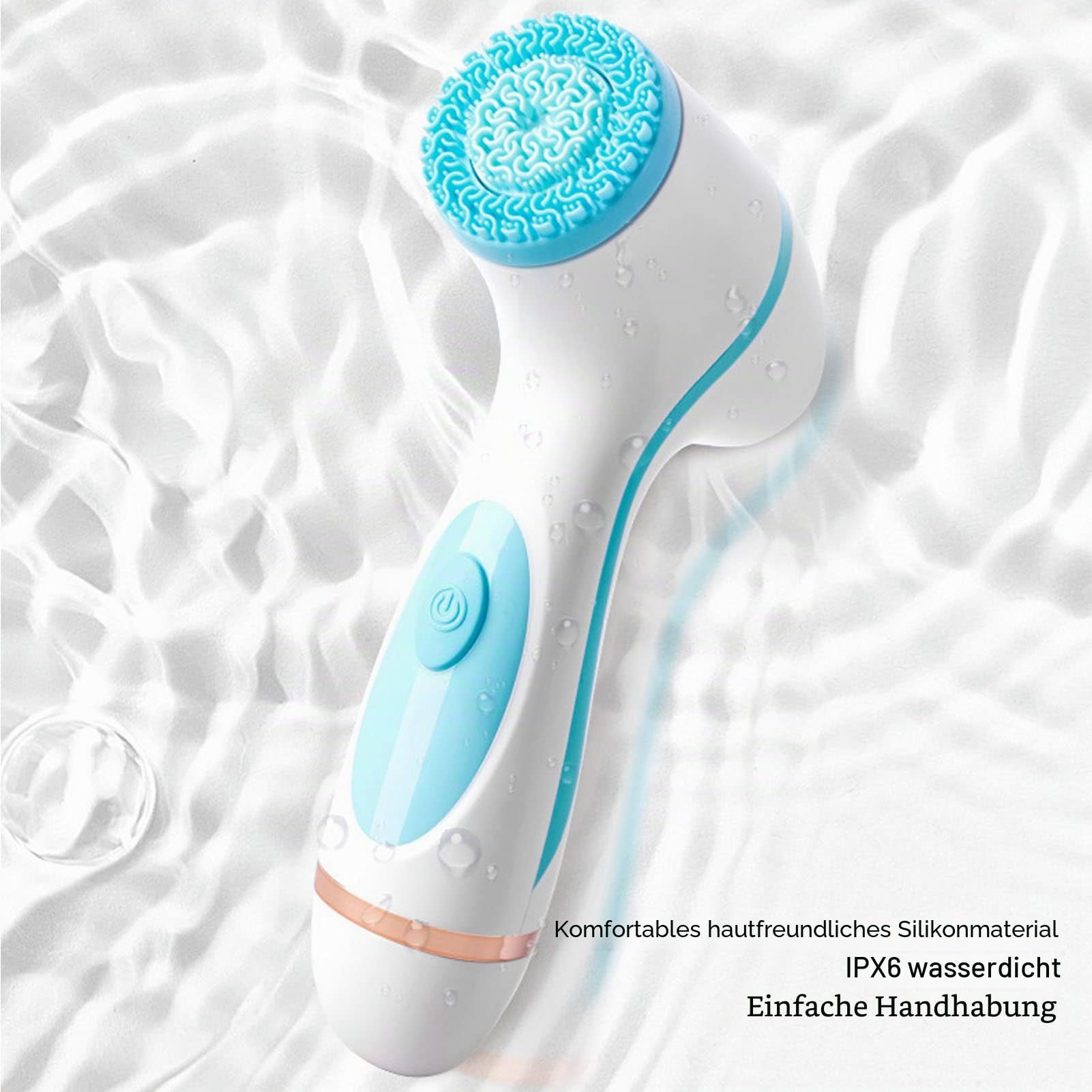 Elektrischer Gesichtsreiniger, Hochfrequenz-Vibration, Milde, Hautfreundliche, Elektrische Silikon-Gesichtsbürstenmassage für den Haushalt