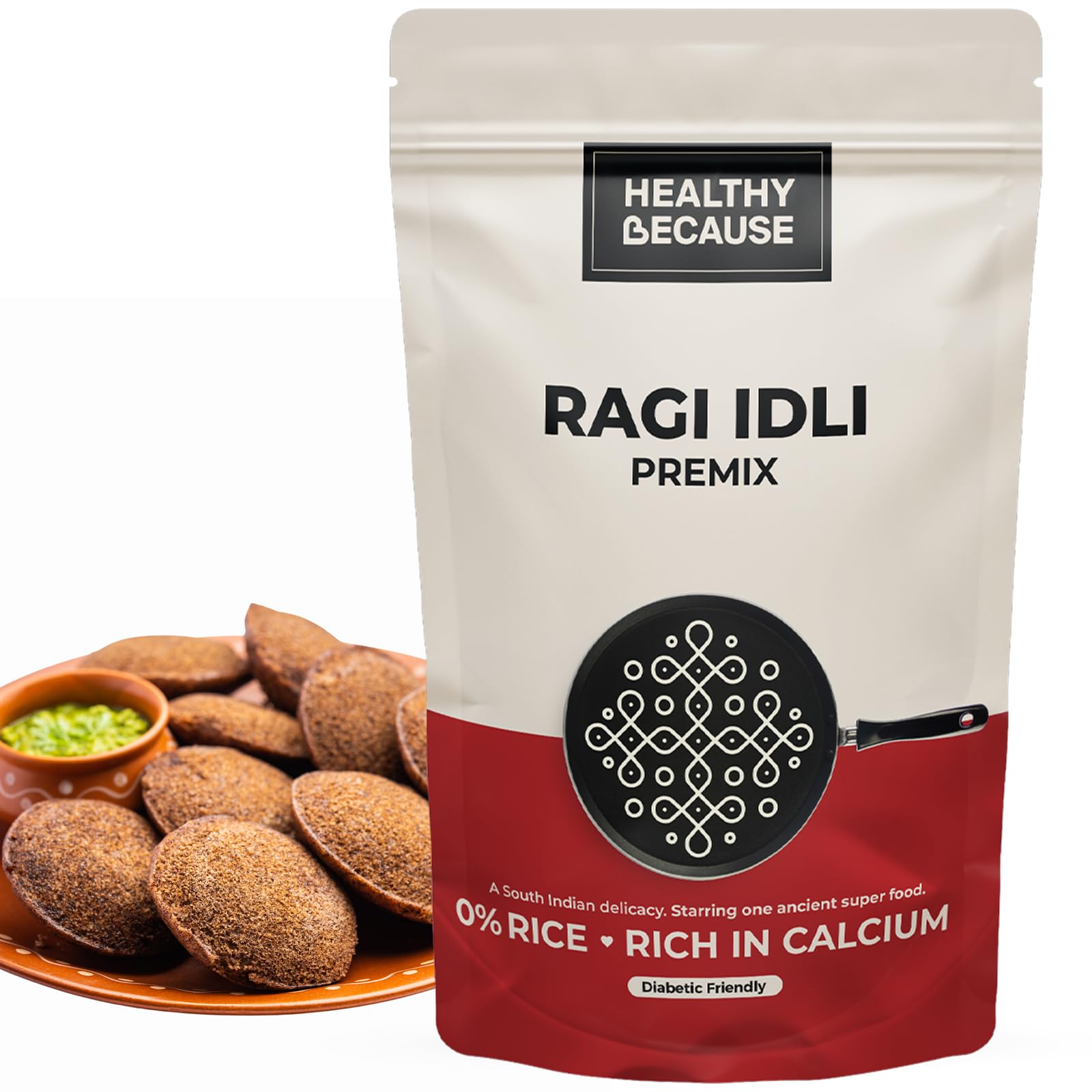 Healthy Because Millet No Rice Idli Premix | 200g - Pack of 1 | Nutritious, High Protein & Fibre Rich Breakfast | Gluten-Free & Low Gi | 0 Preservatives | Instant Cook, Ready to Eat | Ragi Idli (B0DBZY2SDX) Amazon Price History, Amazon Price Tracker
